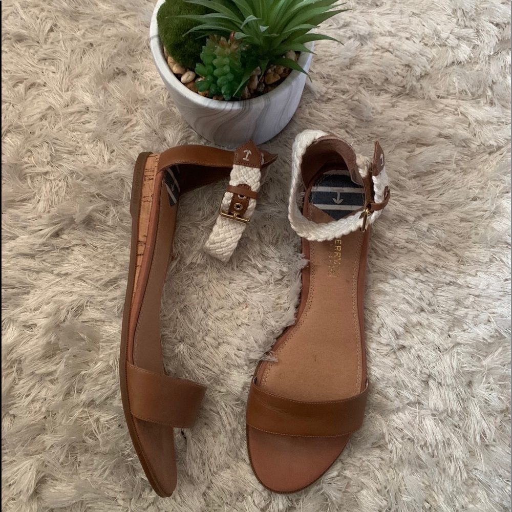 Sperry Wrap around the ankle sandals